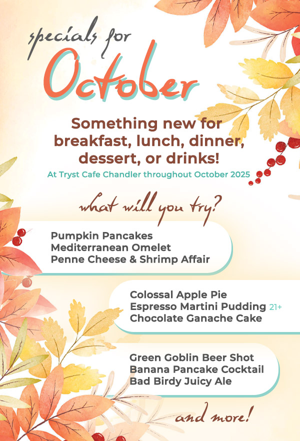Tryst Cafe daily specials