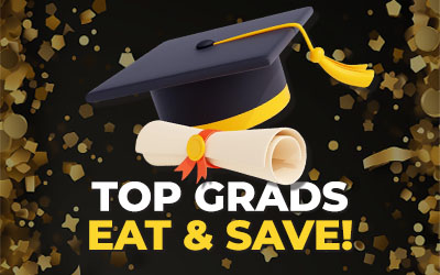 Top Grads Eat & Save at Tryst!